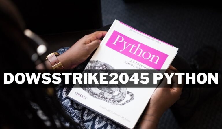 A graphic titled "Dowsstrike2045 Python." It features the text "Python System Alone" and includes branding or a logo for "O'Reilly." The image appears to be related to a technology system, project, or media (such as a book or conference) involving the Python programming language.