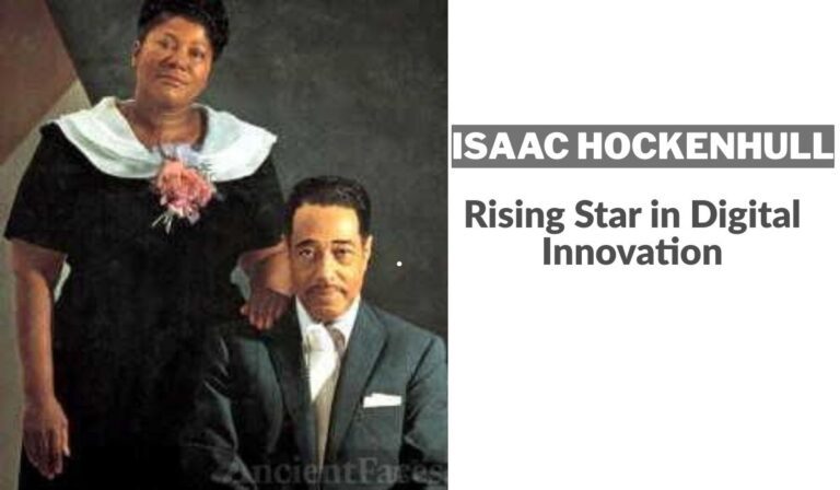 A professional headshot and profile graphic for Isaac Hockenhull, labeled as a "Rising Star in Digital Innovation".