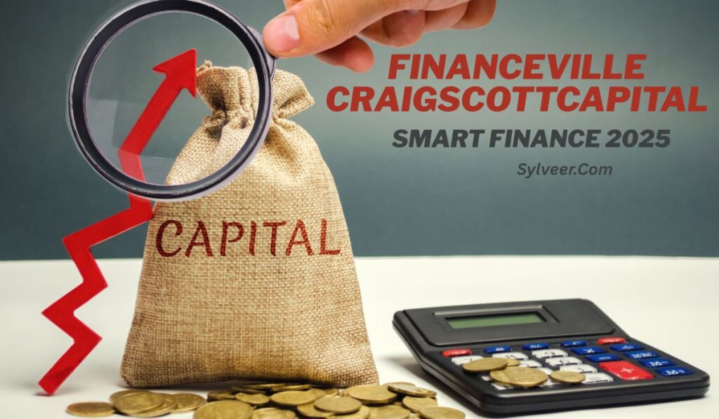 "FinanceVille CraigScottCapital Smart Finance 2025 banner with money bag labeled capital, magnifying glass, calculator, and coins." By sylveer.com