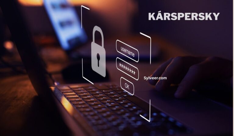 A screenshot of a login interface branded by the cybersecurity company Kaspersky. The prominent text "KARSPERSKY" is at the top, likely a stylized logo. Below is a field labeled "Username" where a user would enter their login ID. At the bottom of the interface, the text "Sylveer.com" indicates that this login portal is for accessing the Sylveer platform, which is secured by Kaspersky.
