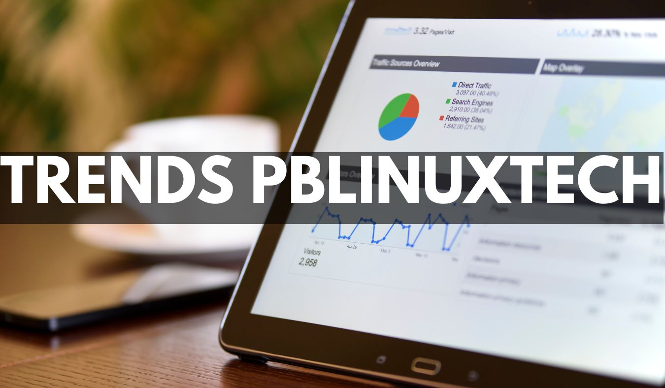 Bar chart labeled TRENDS PBLINUXTECH displaying four key performance indicators and a main trend value of 2,968.