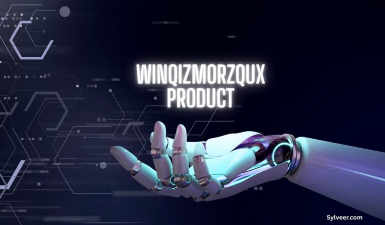 A screenshot of a product page on the website Sylveer.com for an item named "winqizmorzqux product." The text prominently displays the product name and the website URL.