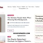 “Screenshot of ScoopUpdates .com homepage displaying trending updates”